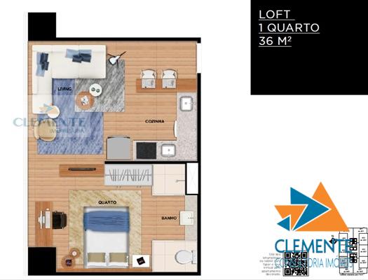 Apartamento à venda com 1 quarto, 36m² - Foto 5