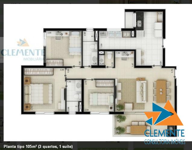 Apartamento à venda com 3 quartos, 105m² - Foto 12